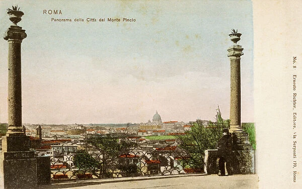 Panoramic view of Rome from The Pincian Hill