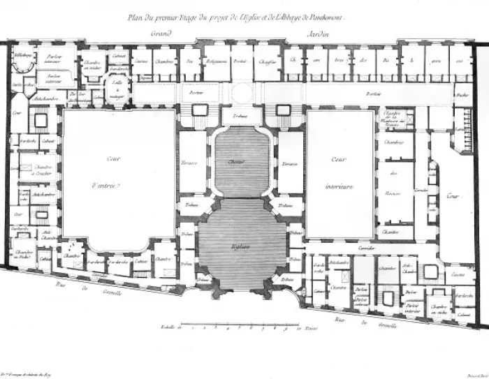 Framed Print : Panthemont Abbey Plan Framed Print : Panthemont Abbey Plan
