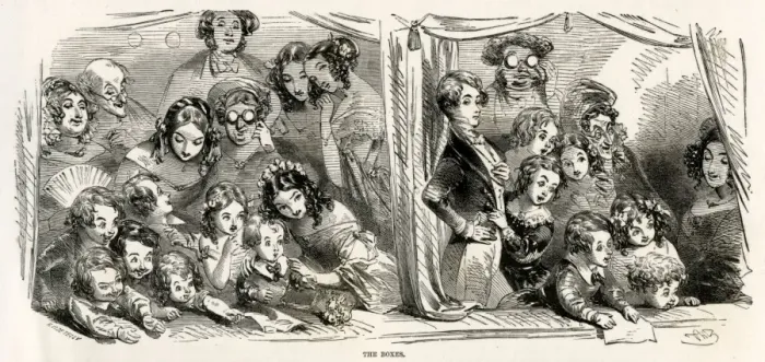 Framed Print : Pantomime audience 1850 Framed Print : Pantomime audience 1850