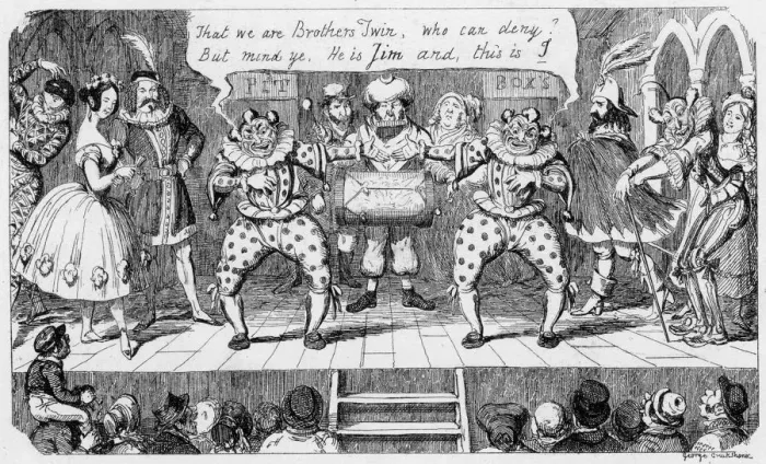Framed Print : PANTOMIME / CRUIKSHANK Framed Print : PANTOMIME / CRUIKSHANK