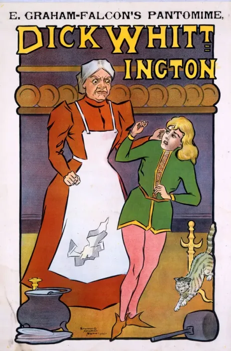 Framed Print : Pantomime poster, Dick Whittington Framed Print : Pantomime poster, Dick Whittington