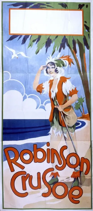Framed Print : Pantomime poster, Robinson Crusoe Framed Print : Pantomime poster, Robinson Crusoe