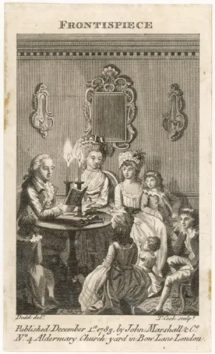 Framed Print : Papa Reads to Family Framed Print : Papa Reads to Family
