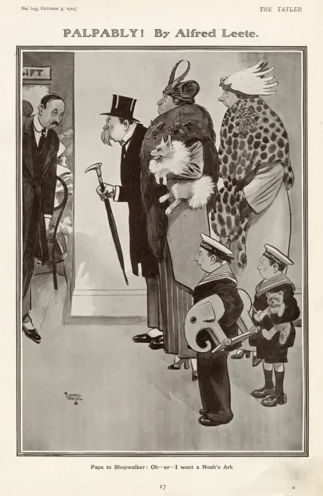 Framed Print : Papa to shopwalker: Oh er -I wanta Noahs Ark. Date: 1914 Framed Print : Papa to shopwalker: Oh er -I wanta Noahs Ark. Date: 1914