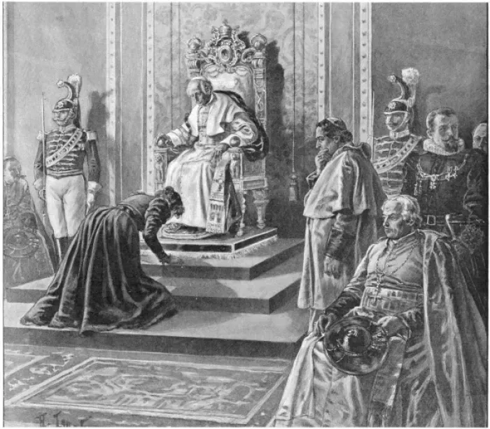 Framed Print : Papal Audience 1898 Framed Print : Papal Audience 1898