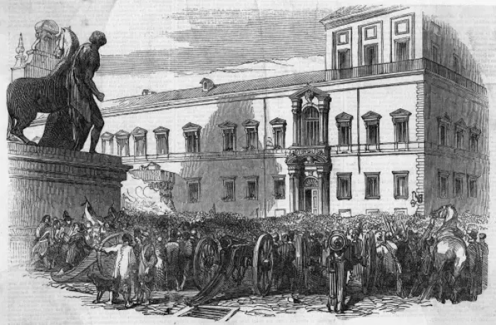 Framed Print : Papal Palace Attacked Framed Print : Papal Palace Attacked