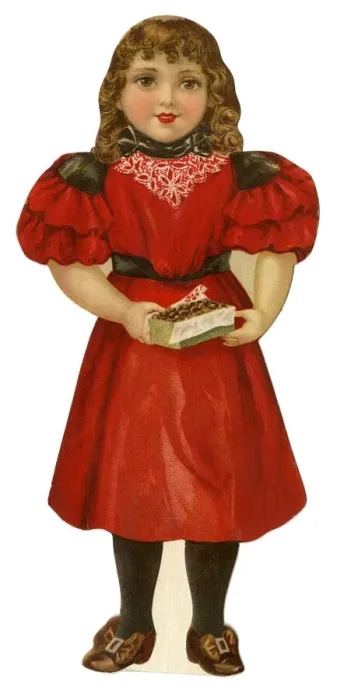 Framed Print : Paper Doll in a red dress Framed Print : Paper Doll in a red dress