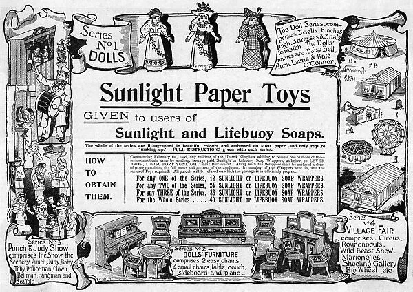 Paper dolls advertisement