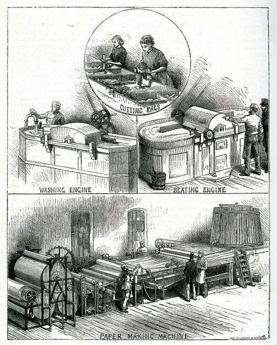 Framed Print : Paper making from rags Framed Print : Paper making from rags