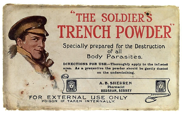 Paper sachet of ?The Soldier?s Trench Powder?