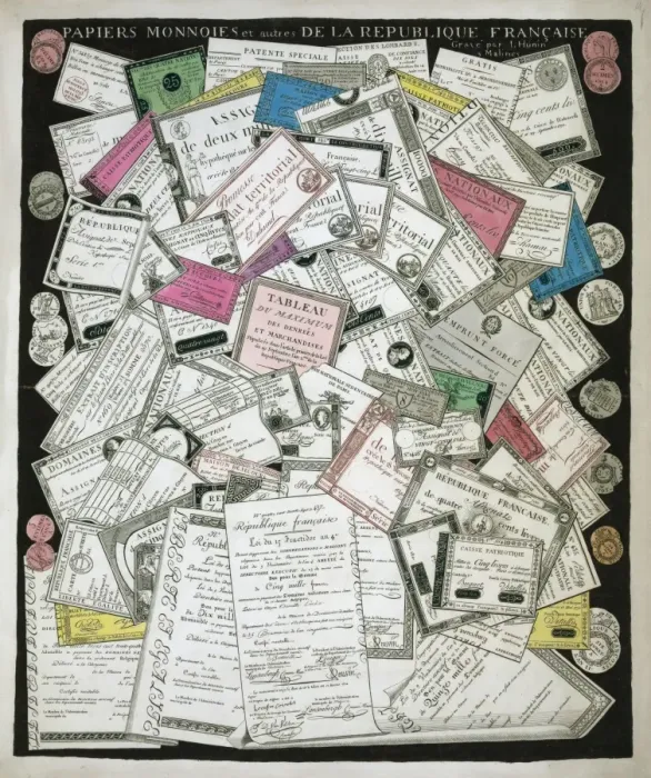 Framed Print : Papiers monnoies et autres de la Republique Francaise Framed Print : Papiers monnoies et autres de la Republique Francaise