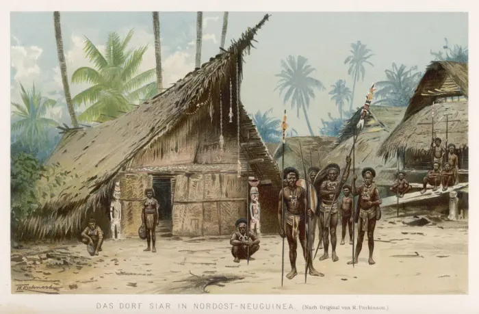 Framed Print : Papua New Guinea 1895 Framed Print : Papua New Guinea 1895