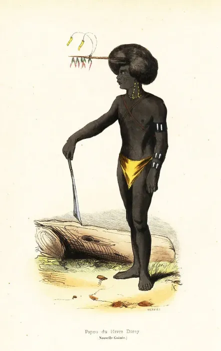 Framed Print : Papuan man of Dory Harbour, West Papua Framed Print : Papuan man of Dory Harbour, West Papua