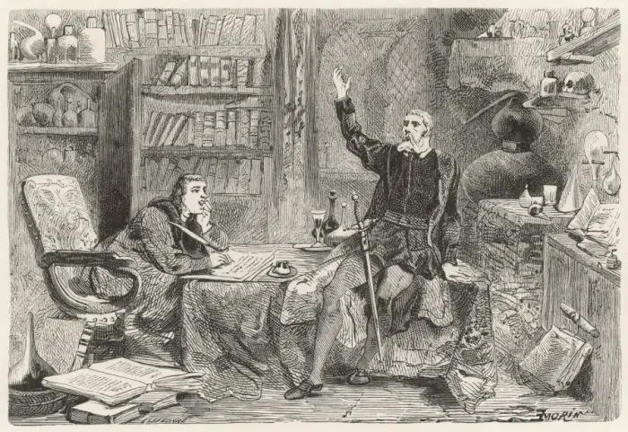 Framed Print : Paracelsus & Secretary Framed Print : Paracelsus & Secretary