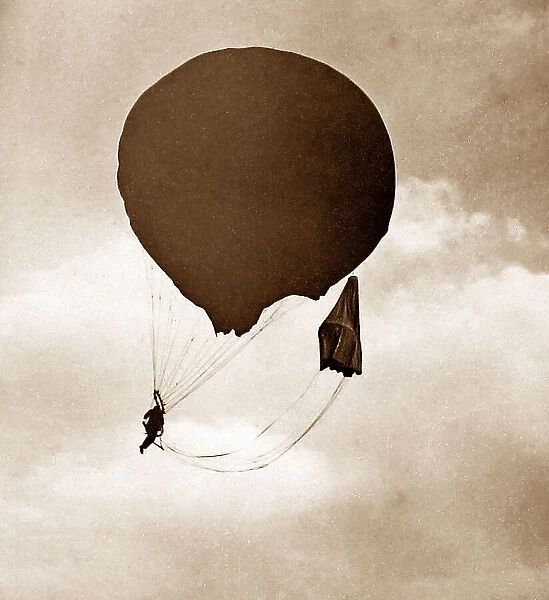 Parachuting from a balloon