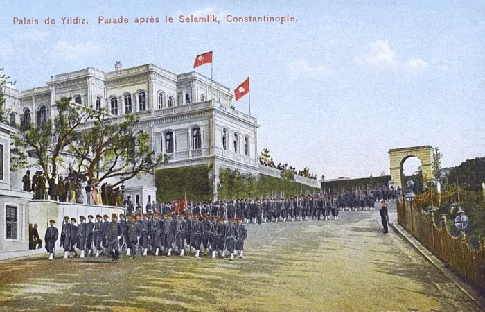 Framed Print : Parade after Friday Prayers past the Yildiz Palace, Istanbul Framed Print : Parade after Friday Prayers past the Yildiz Palace, Istanbul