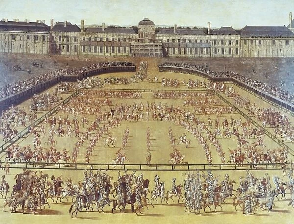 Parade organized by Louis XIV in the courtyard