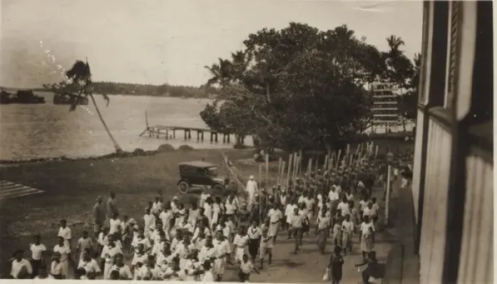 Framed Print : Parade of scouts in Fiji, South Pacific Framed Print : Parade of scouts in Fiji, South Pacific