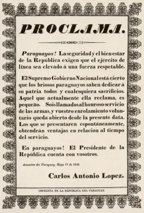Framed Print : Paraguay Proclamation Framed Print : Paraguay Proclamation