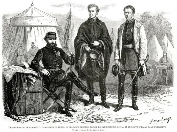 Framed Print : Paraguayan War - Emperor of Brazil at Alegrete Camp Framed Print : Paraguayan War - Emperor of Brazil at Alegrete Camp