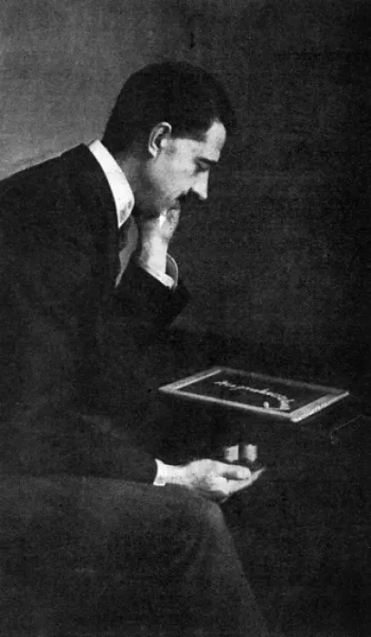Framed Print : Paranormal: William S. Marriott demonstrates spirit writing Framed Print : Paranormal: William S. Marriott demonstrates spirit writing