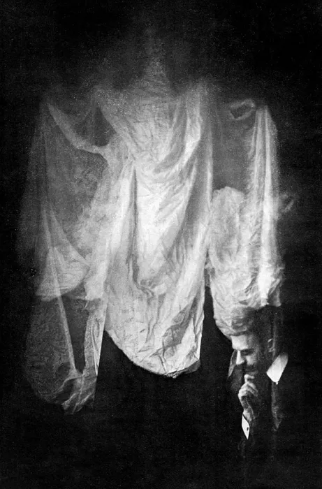 Framed Print : Paranormal: William S. Marriott simulates a spirit form Framed Print : Paranormal: William S. Marriott simulates a spirit form