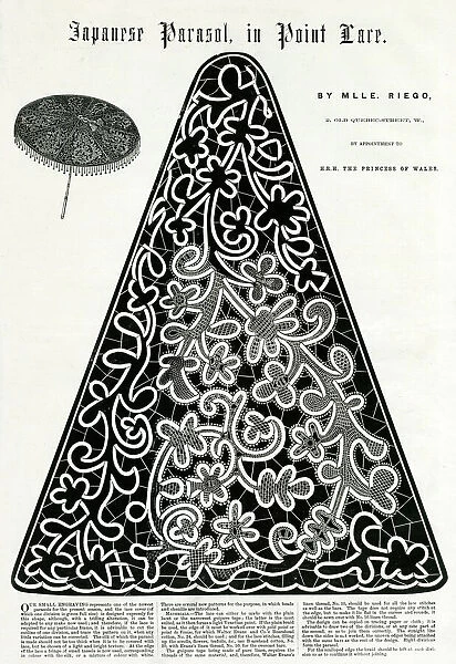 Parasol in point of lace 1868