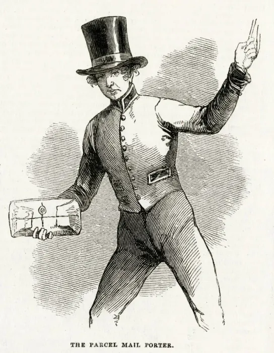 Framed Print : Parcel mail porter 1846 Framed Print : Parcel mail porter 1846