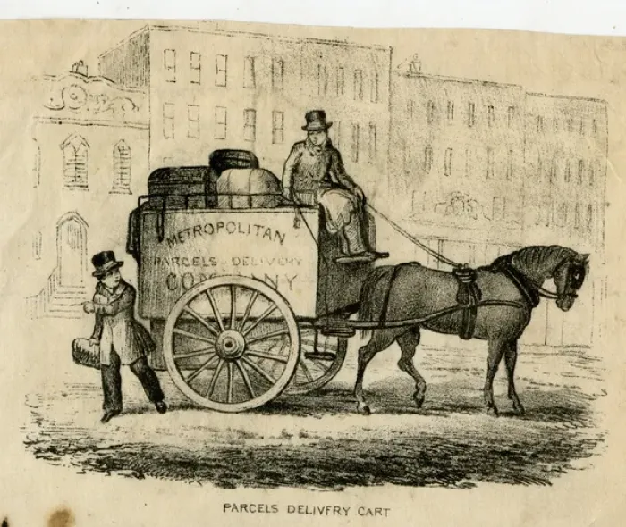 Framed Print : Parcels Delivery Cart Framed Print : Parcels Delivery Cart