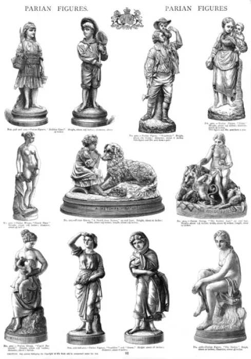 Framed Print : Parian figures, Plate 92 Framed Print : Parian figures, Plate 92