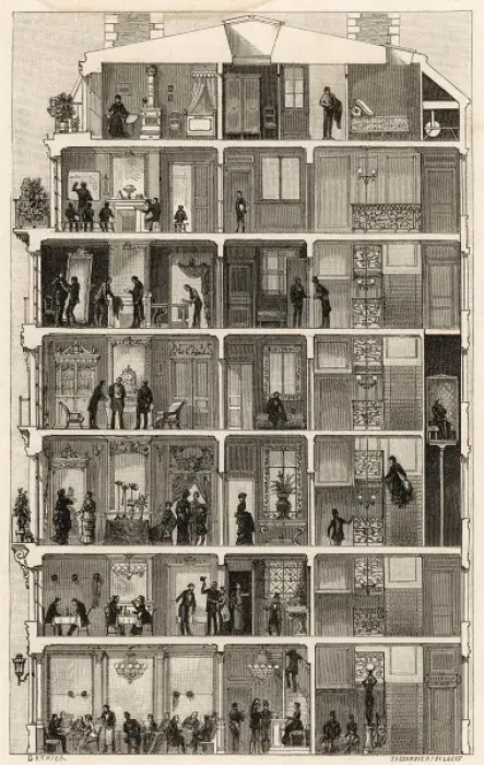Framed Print : Paris Apartments 1 of 2 Framed Print : Paris Apartments 1 of 2