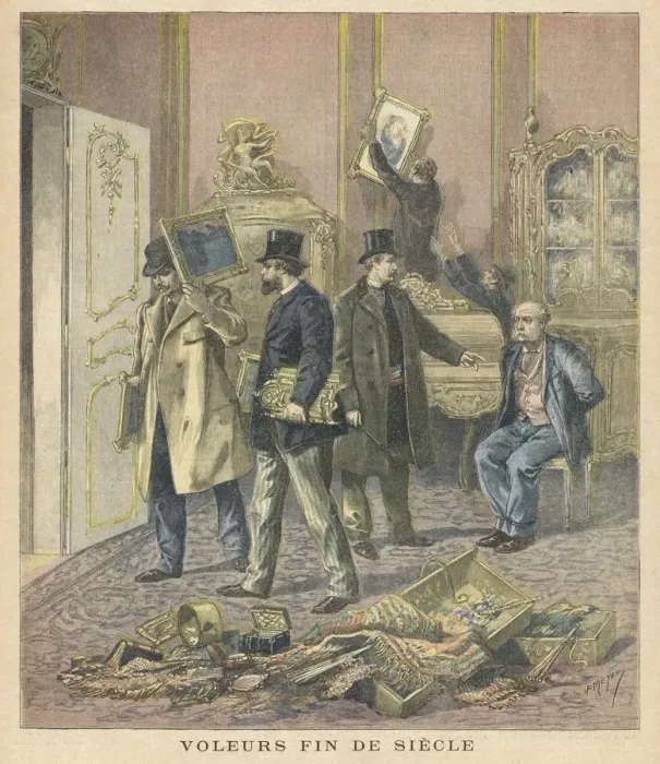 Framed Print : Paris Art Thieves
