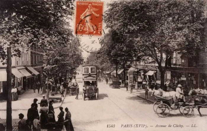 Framed Print : Paris / Avenue Clichy 1911 Framed Print : Paris / Avenue Clichy 1911