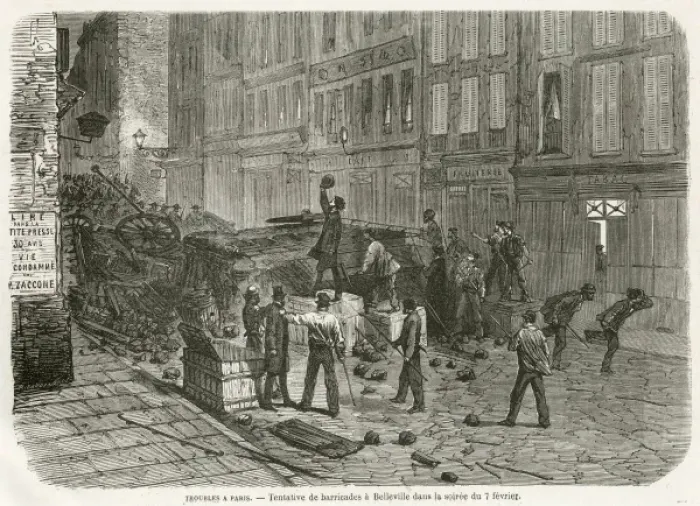 Framed Print : Paris Barricade, 1870 Framed Print : Paris Barricade, 1870