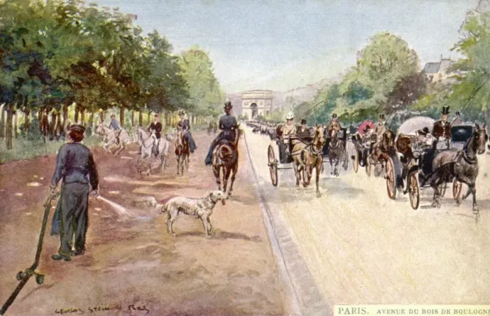 Framed Print : Paris / Bois Boulogne 1912 Framed Print : Paris / Bois Boulogne 1912