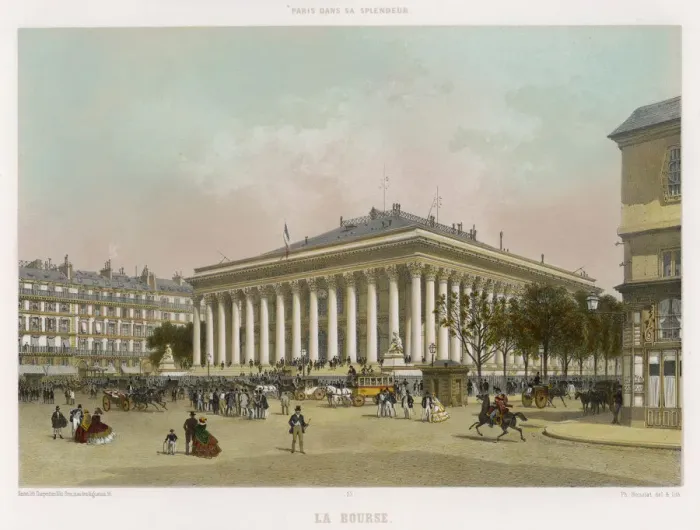 Framed Print : PARIS BOURSE 1863 Framed Print : PARIS BOURSE 1863