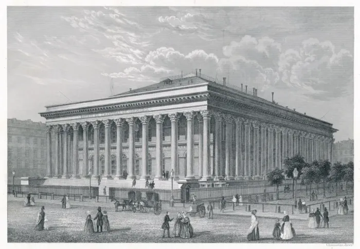 Framed Print : Paris Bourse C1856 Framed Print : Paris Bourse C1856