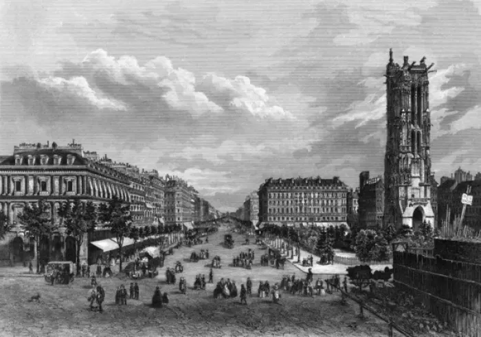 Framed Print : Paris Bvd Sebastopol Framed Print : Paris Bvd Sebastopol