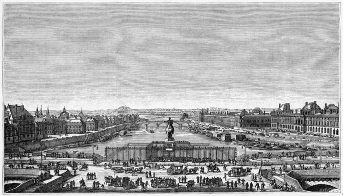 Framed Print : PARIS C17. Looking westwards from the Pont Neuf Framed Print : PARIS C17. Looking westwards from the Pont Neuf