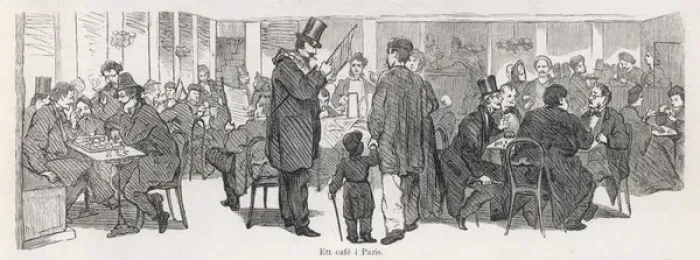 Framed Print : Paris Cafe 1865 Framed Print : Paris Cafe 1865