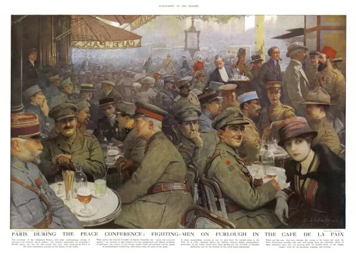Framed Print : Paris Cafe in 1917 Framed Print : Paris Cafe in 1917