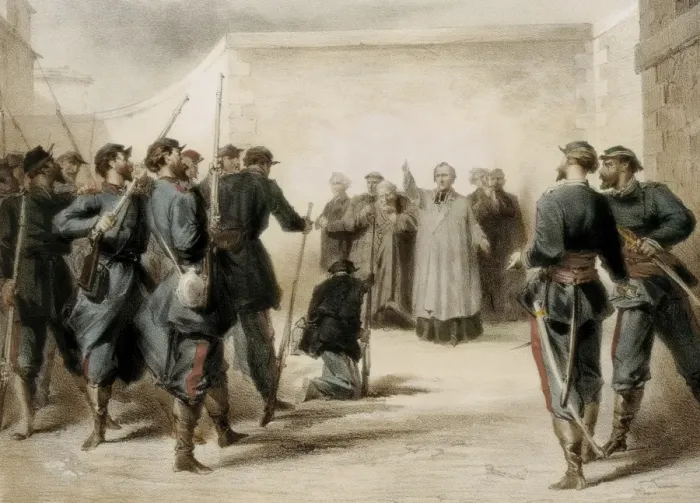 Framed Print : Paris Commune. The Martyr Hostages. The Archbishop Framed Print : Paris Commune. The Martyr Hostages. The Archbishop