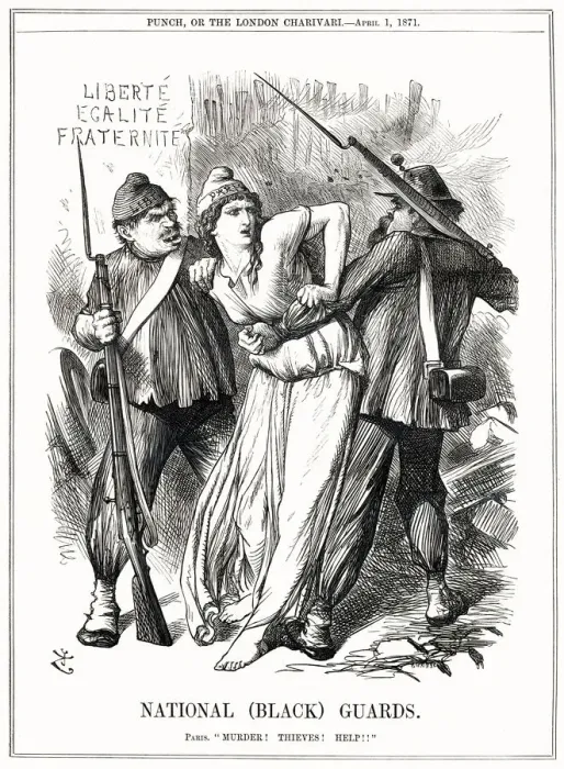 Framed Print : Paris in danger from communards Framed Print : Paris in danger from communards