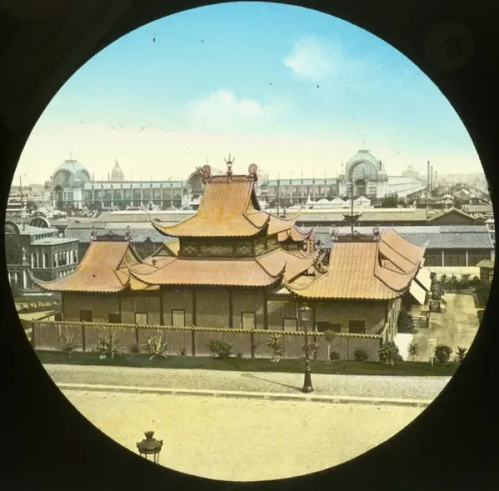 Framed Print : Paris Exhibition of 1889 - Chinese Pavilion Framed Print : Paris Exhibition of 1889 - Chinese Pavilion