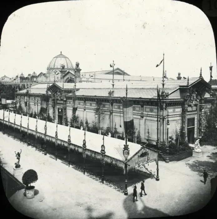Framed Print : Paris Exhibition of 1889 - ( Exhibition) from Dome - right Framed Print : Paris Exhibition of 1889 - ( Exhibition) from Dome - right