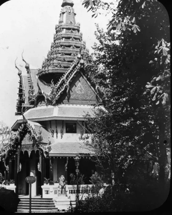 Framed Print : Paris Exhibition of 1889 - Temple, Siam Framed Print : Paris Exhibition of 1889 - Temple, Siam