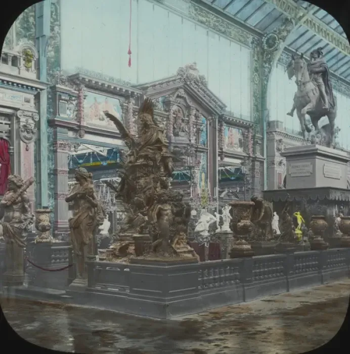 Framed Print : Paris Exhibition 1900 - Bronze Exhibits in Nave Framed Print : Paris Exhibition 1900 - Bronze Exhibits in Nave