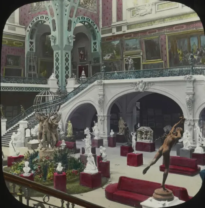 Framed Print : Paris Exhibition 1900 - The Fine Art Court Framed Print : Paris Exhibition 1900 - The Fine Art Court
