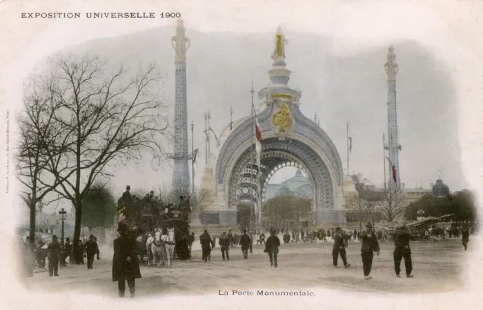 Framed Print : Paris Exhibition of 1900 - The Monumental Gate Framed Print : Paris Exhibition of 1900 - The Monumental Gate