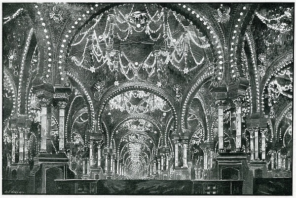 Paris Exhibition - Interor of the Hall of Illuminations 1900